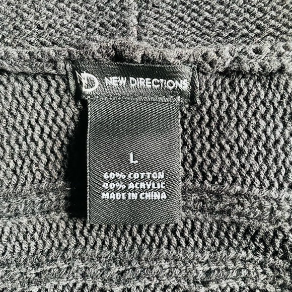 NWT New Directions Tie Cardigan Sweater Sz L - Picture 6 of 7